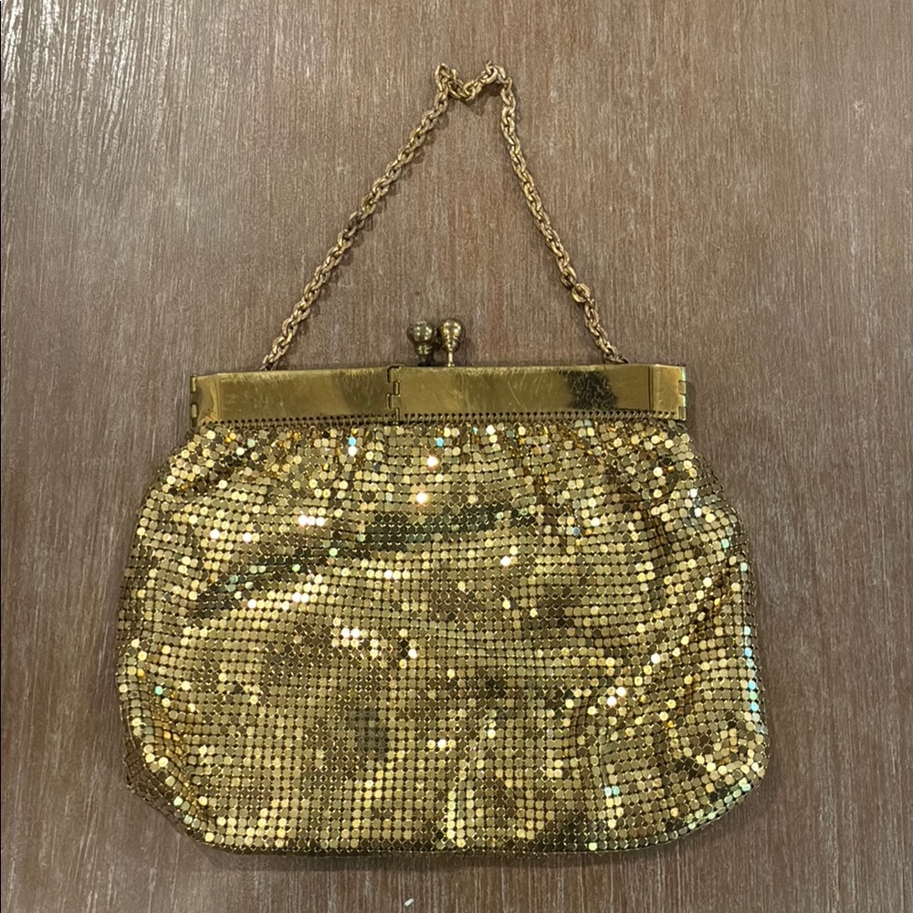 Retro Vintage Gold Sequin Clutch